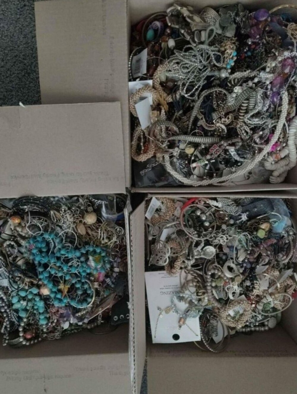 3 Pounds Jewelry Lot Lbs Wear Vintage New  Necklaces Rings Earrings Mystery Lot